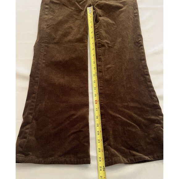 ANTHROPOLOGIE PILCRO Corduroy Jeans Women Small Dark Green Flare Bootcut Pull On - Picture 13 of 14